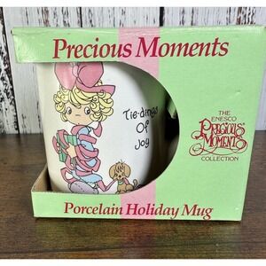 New in Box Vintage 1994 Precious Moments Porcelain Holiday Mug Tie‎ Dings Of Joy